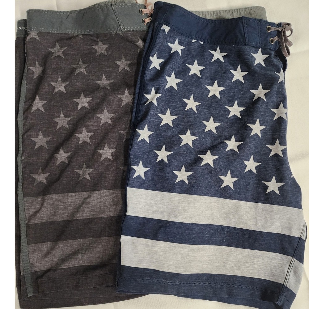 🙌BUNDLE Hurley Phantom Patriot USA Flag Board Shorts. Surf Athleisure y2k swim